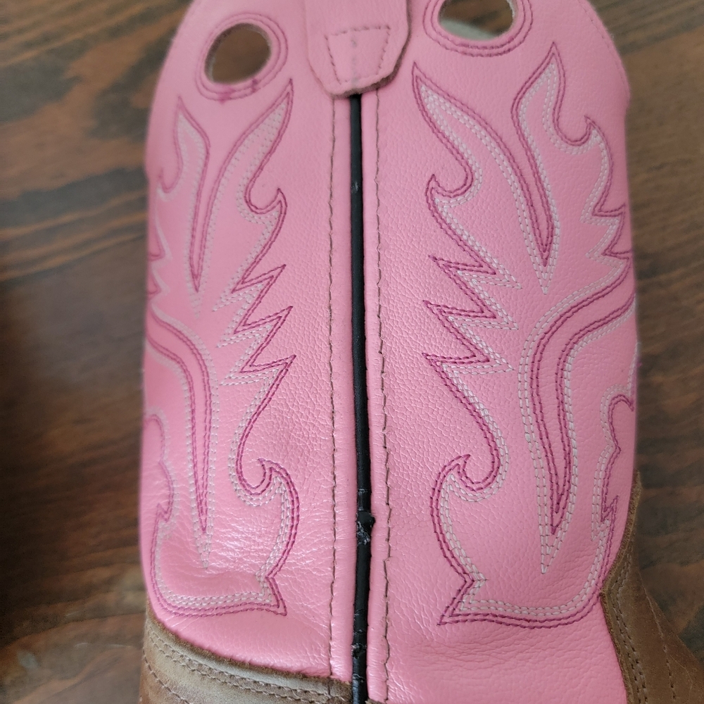 Old West Little Girl's Pink Cowgirl Boots Sz 1 - Picture 6 of 9